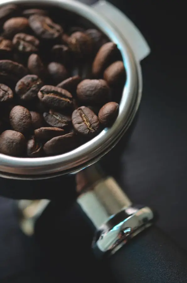 Close up of coffee beans in bowl